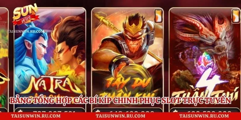 Bảng tổng hợp các bí kíp chinh phục slot trực tuyến