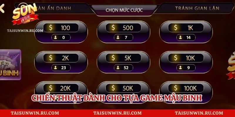 Chiến thuật dành cho tựa game Mậu Binh mang lại nhiều lợi ích