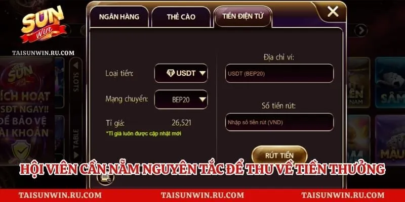 Hội viên cần nẵm nguyên tắc để thu về tiền thưởng suôn sẻ
