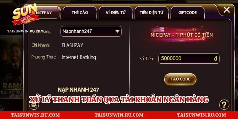 Xử lý thanh toán qua tài khoản ngân hàng đã được xác minh